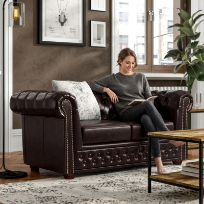 Chesterfield juego de sofás 2+1 plazas Sofá de diseño Sofás tapizados modernos.
