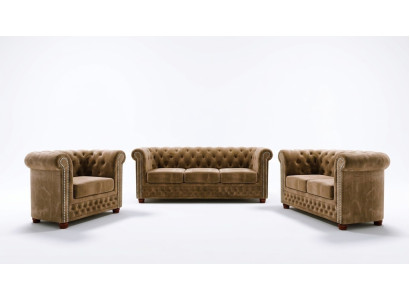 Conjunto de sofás Chesterfield de 3+2 plazas, sofa, asiento, cojín, juego de tapizado de sofá.