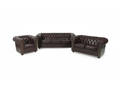 Sofá de cuero Conjunto de sofá 3+2+1 Asientos Conjunto Sofá tapizado Sofá