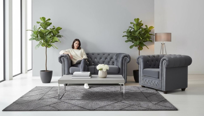 Chesterfield juego de sofás de 2+1 plazas, sofá de diseño tapizado del set de sofá nuevo