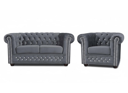 Chesterfield juego de sofás de 2+1 plazas, sofá de diseño tapizado del set de sofá nuevo