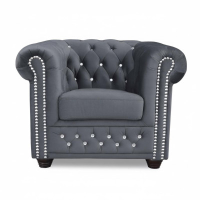 Sofá Chesterfield, sillón, sofá para televisión, sofá de 1 plaza, textil, tapizado, nuevo.