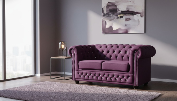 Sofá Chesterfield conjunto de sofás de 2 y 1 plazas diseño sofá juego de sofás conjunto nuevo