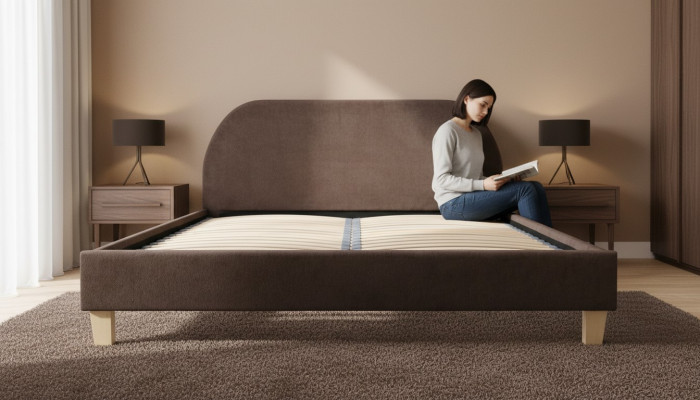 Diseño textil de lujo Cama doble moderna exclusiva para matrimonio