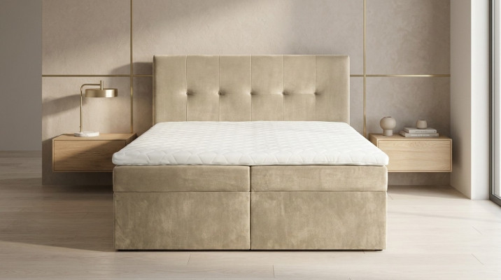 Diseño Chesterfield camas cama cama doble Hotel de lujo 180x200 Doble Textil