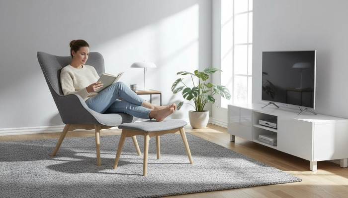 Silla sofá sofá de madera de la sala de estar de un asiento.