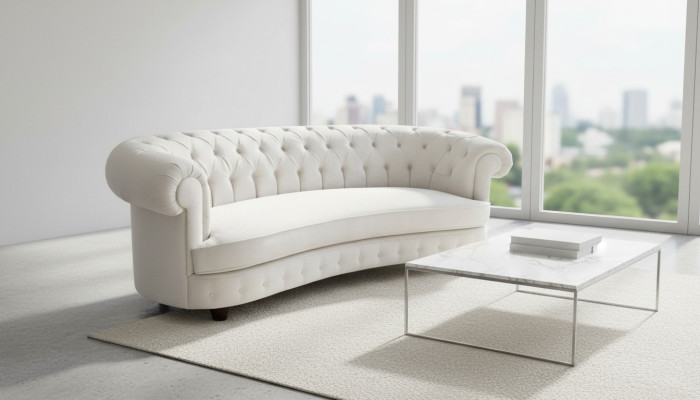 Chesterfield sofá de 3 plazas, sofá tapizado de diseñador Sofás Sofas Sofas Telas Nuevas