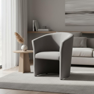 Silla de club de diseño Lounge Butaca Sofá tapizado de 1 plaza en negro