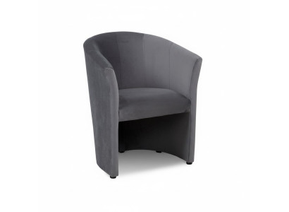 Silla de club de diseño Lounge Butaca Sofá tapizado de 1 plaza en negro