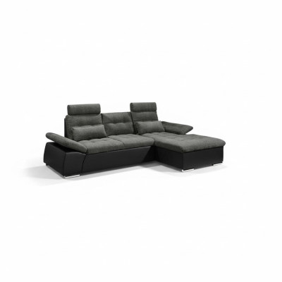 Sofá en forma de L, conjunto de salón con función de cama y diseño acolchado.