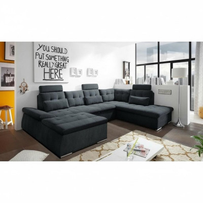 Sofá en forma de U, conjunto de sofás, acolchado, función de cama, sofá cama.