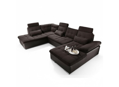 Sofá multifuncional en forma de L con función de cama.