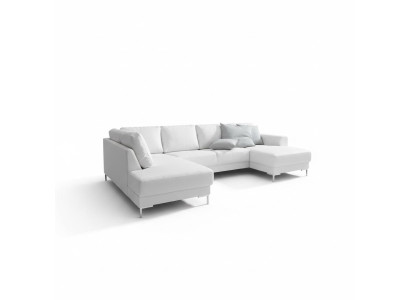 Sofá sofá conjunto de tapicería espectáculo de sala de estar diseño sofá esquinero de cuero en forma de U