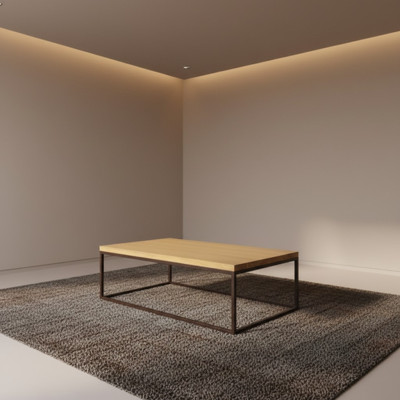 Mesa de café, mesa de centro, mesa de diseñador de metal, mesa de sala de estar, mesas nuevas de madera.