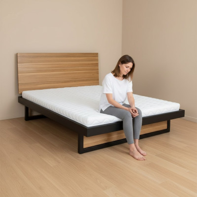 Cama de madera camas dobles de madera maciza 180x200cm dormitorio camas de madera maciza
