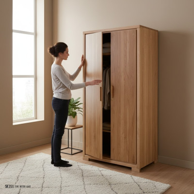 Armario del dormitorio Armario del dormitorio Diseño de armario de lujo Estantes de madera maciza nuevos