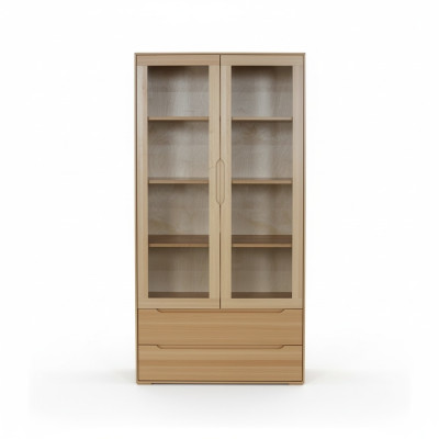 Clásico armario de vitrina Vitrina Hecho a mano Armario de madera maciza Muebles de madera.