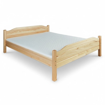 Cama de madera cama doble de madera maciza de estilo de hotel 180x200 dormitorio.