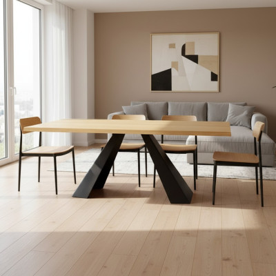 Mesa de comedor Mesa de reuniones Diseño de oficina Madera Mesa de conferencias Nueva Muebles de madera maciza