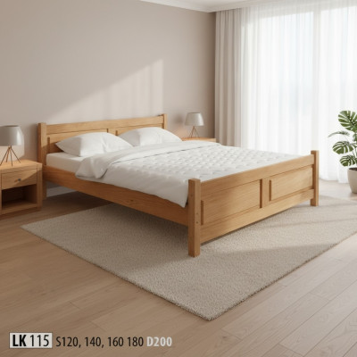 Camas Cama de madera Madera real Cama Dormitorio Estilo hotel Muebles macizos