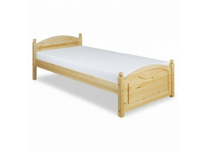 Cama individual de madera maciza de pino para niños con marco de cama de madera de 100x200.