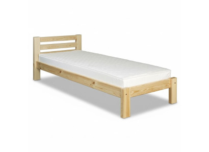 Cama individual de pino macizo de madera de pino 100x200 Estructura de cama de madera nueva.