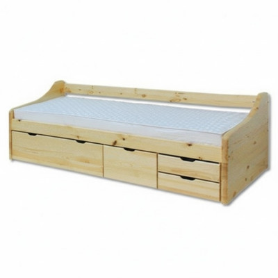 Cama de madera Cama de madera real Dormitorios Hotel 90x200 Estilo Muebles macizos
