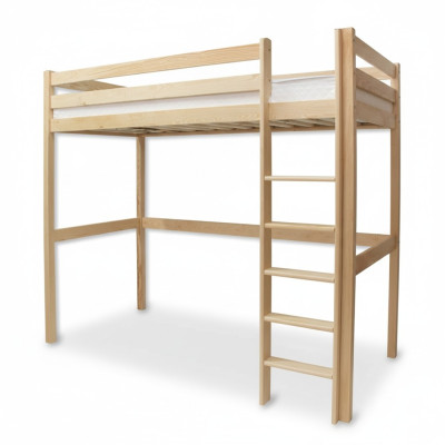 Cama para niños Cama litera para niños Escalera Cama alta Muebles Muebles de madera Litera de madera Maciza