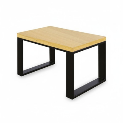 Mesa de centro de madera maciza para salón, hecha a mano.