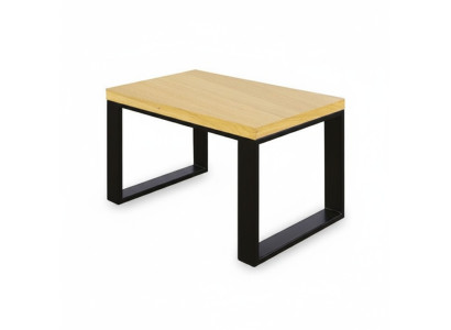 Mesa de centro de madera maciza para salón, hecha a mano.