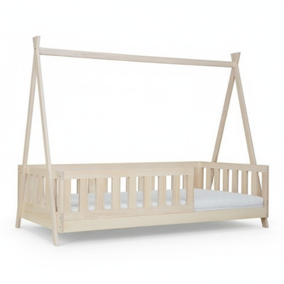 Cama de madera auténtica camas de madera camas con dosel hotel 90x200 estilo muebles macizos nuevos.
