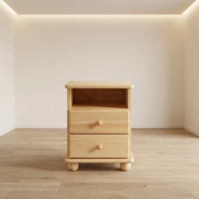 mesita de noche de madera maciza estilo casa de campo con cómoda consola de mesa de noche