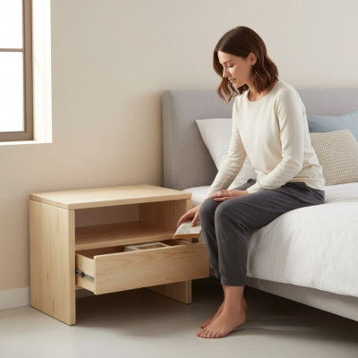 Mesitas de noche consolas madera maciza mesa cómoda auténtica madera consolas mesita de noche.