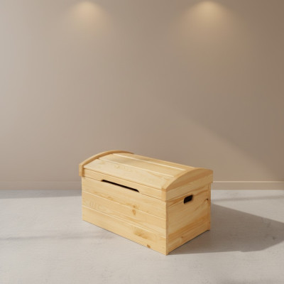 Caja de decoración Mueble de madera maciza Muebles de madera Hecho a mano Cofre Baúl Madera maciza 68x44cm