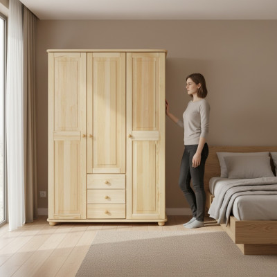Armario de ropa de diseño, armarios de ropa de madera maciza, muebles macizos, armarios nuevos.