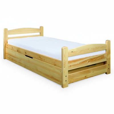 Dormitorio Cama de madera Cama de madera maciza 90x200 Estilo Muebles macizos de hotel