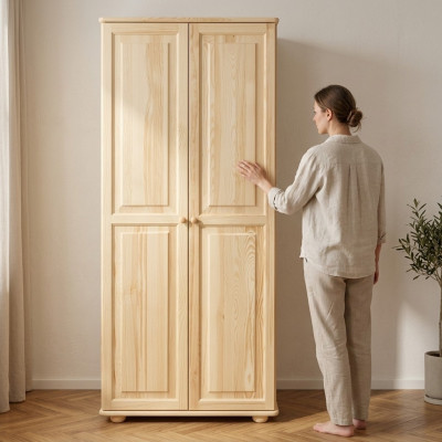 Armario de ropa Armarios macizos Muebles de madera Armario Estilo rústico Dormitorio