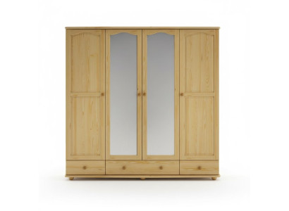 Armario de dormitorio de madera Armario Hecho a mano de madera maciza Armario de 4 puertas.