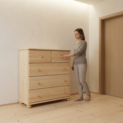 Mueble aparador de madera maciza de 100 cm de ancho, nuevo.