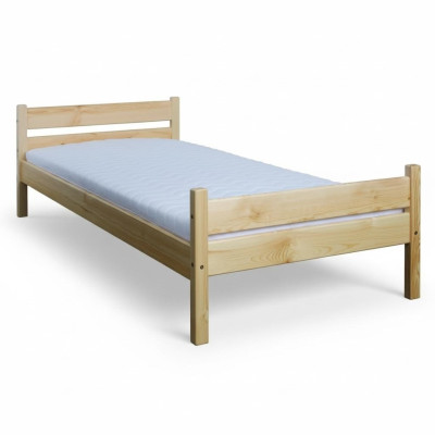 Cama individual de pino macizo de pino cama de madera de pino 100x200 marco de cama de madera