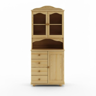 Armario de cocina de madera maciza, aparador, muebles macizos hechos a mano, vitrinas.