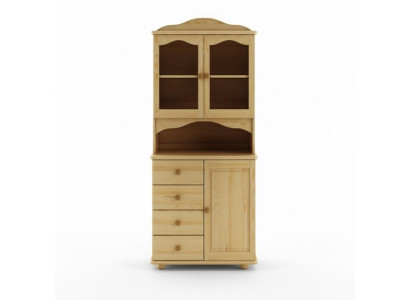 Armario de cocina de madera maciza, aparador, muebles macizos hechos a mano, vitrinas.