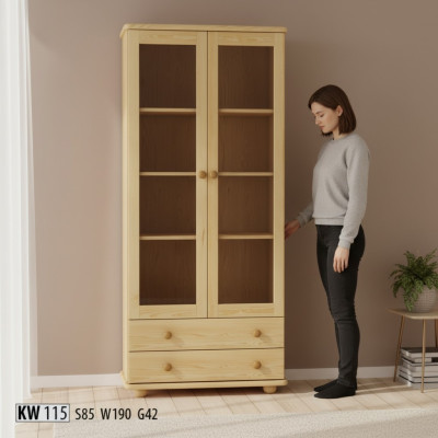 Vitrina aparador de sala de estar de madera maciza vitrinas de vidrio armario de madera maciza