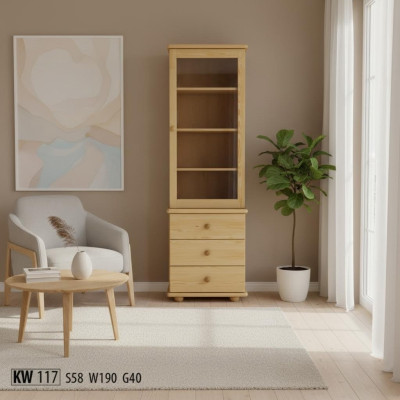 Vitrina para sala de estar Muebles de madera Vitrinas Gabinete de vidrio Estante Aparador Nuevo Masivo