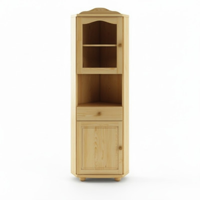 Vitrina de vidrio Esquina Gabinete de esquina Madera real Madera maciza Nuevo Vitrinas Armarios