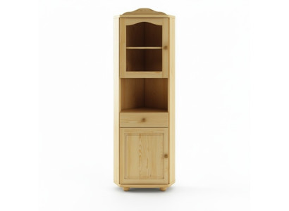 Vitrina de vidrio Esquina Gabinete de esquina Madera real Madera maciza Nuevo Vitrinas Armarios