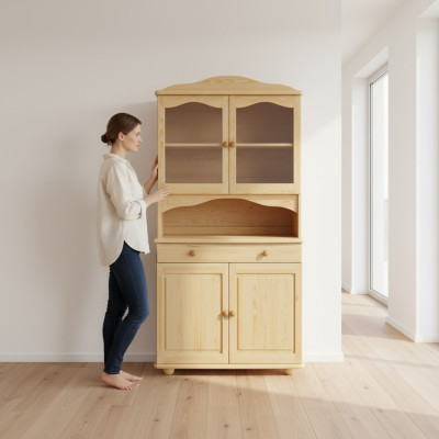 Vitrina armario Clásicas vitrinas Salas de estar Armarios Credenzas Nuevos