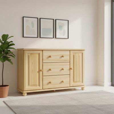 Mueble masivo de madera auténtica, armarios nuevos, mueble para servir.