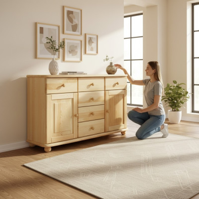 Mesa de centro masiva de madera auténtica armarios Nuevos Muebles Aparador Cómodas Armario Cómoda Buffet
