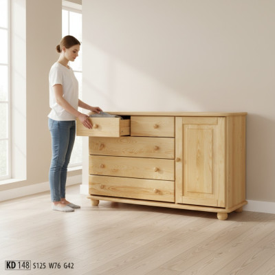Cómoda Masiva Cómoda Nueva Mueble Armario Aparador Madera maciza Armarios